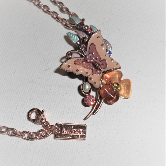 Tuleste Enamel Butterfly Necklace - Picture 6 of 6